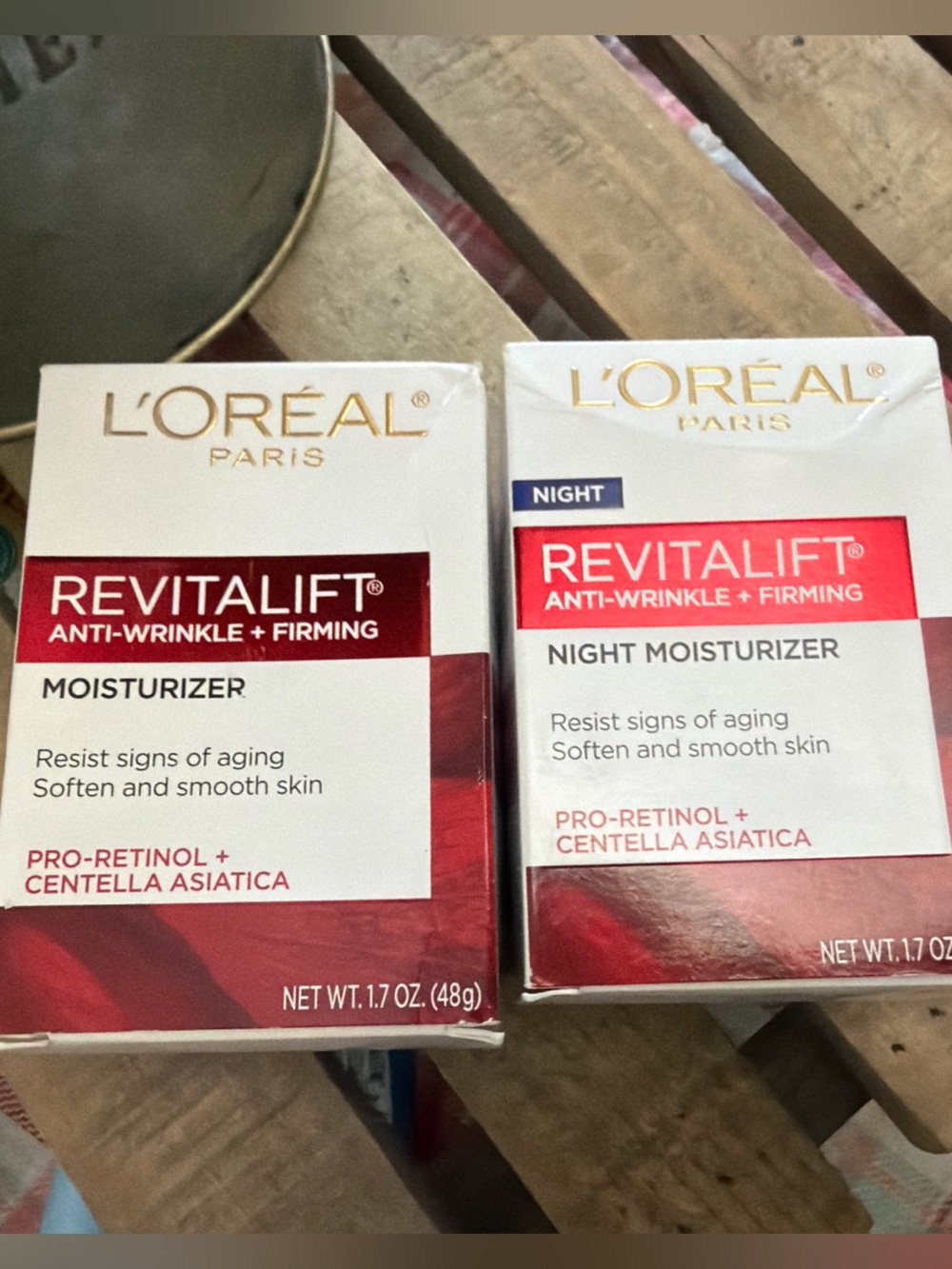L'Oréal Paris Revitalift Anti-Wrinkle + Firming Moisturizer 1.7 oz Day & Night